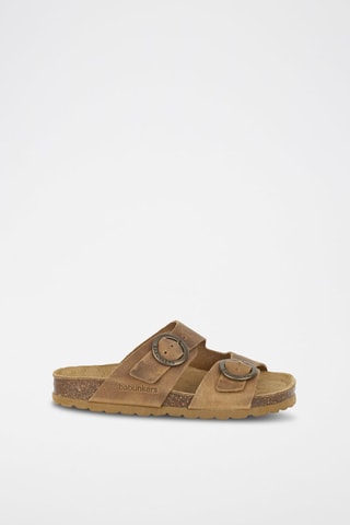 Mules en nubuck 
Marron