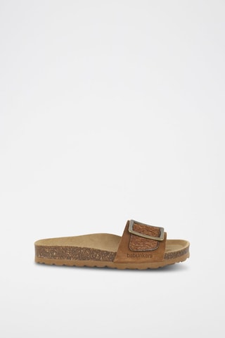 Mules en cuir 
Marron