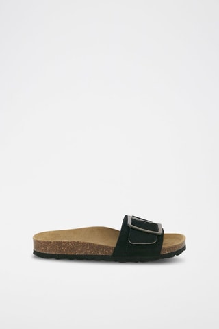 Mules en cuir 
Noir