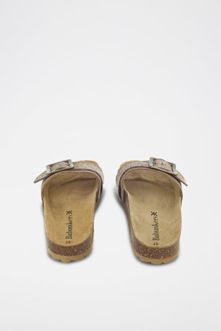 Mules en cuir 
Beige