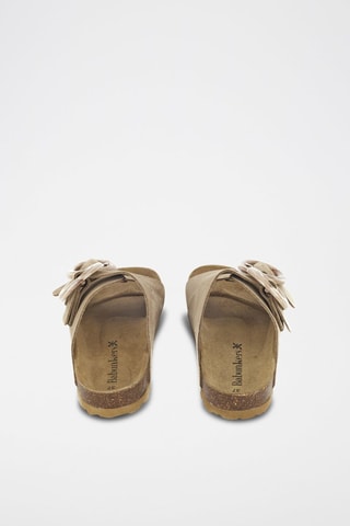Mules en cuir 
Beige