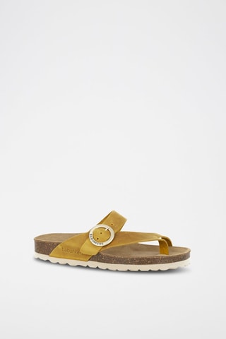 Mules en cuir 
Marron