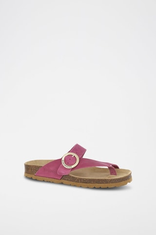 Mules en cuir 
Violet