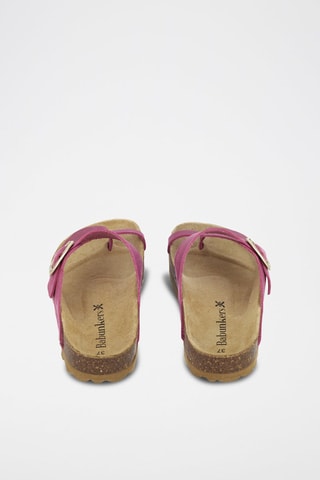 Mules en cuir 
Violet