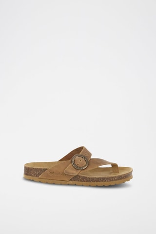 Mules en cuir 
Marron