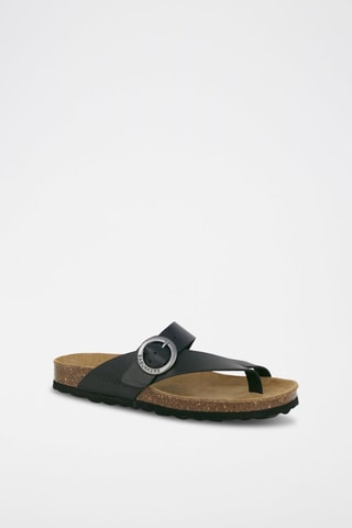 Mules en cuir 
Noir