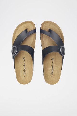 Mules en cuir 
Noir