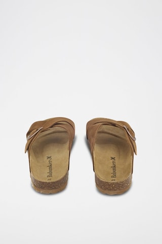 Mules en cuir 
Marron