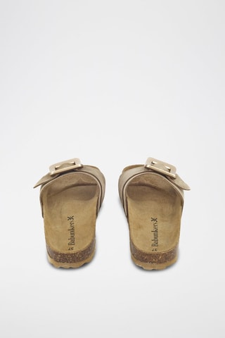 Mules en cuir 
Beige
