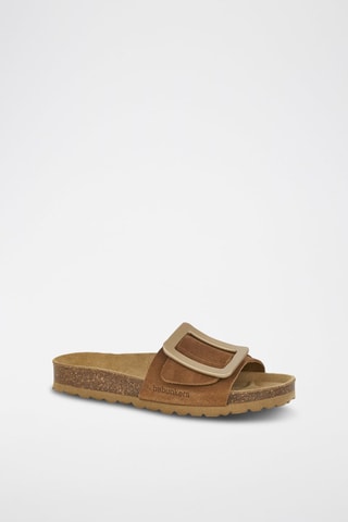 Mules en nubuck 
Marron
