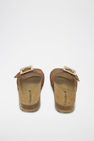 Mules en nubuck 
Marron
