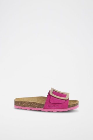 Mules en cuir 
Rose