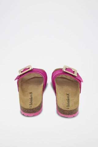Mules en cuir 
Rose