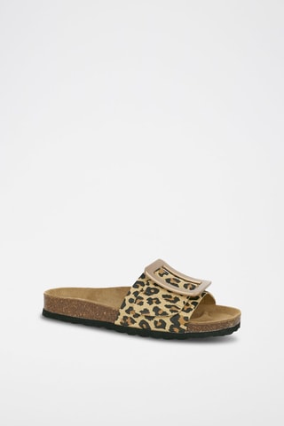Mules en cuir 
Beige