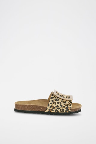 Mules en cuir 
Beige
