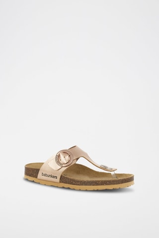 Mules en cuir 
Beige