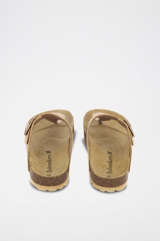 Mules en cuir 
Beige