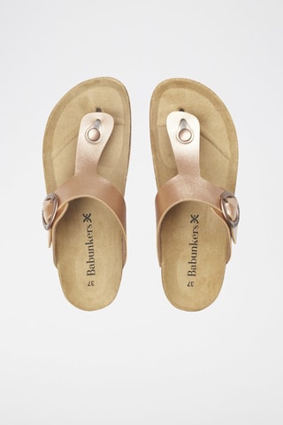 Mules en cuir 
Beige