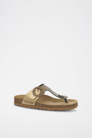 Mules en cuir 
Beige