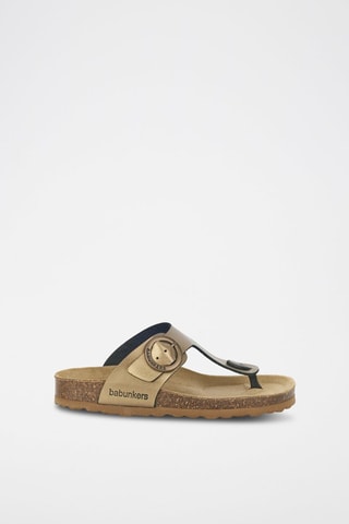 Mules en cuir 
Beige