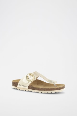 Mules en cuir 
Beige