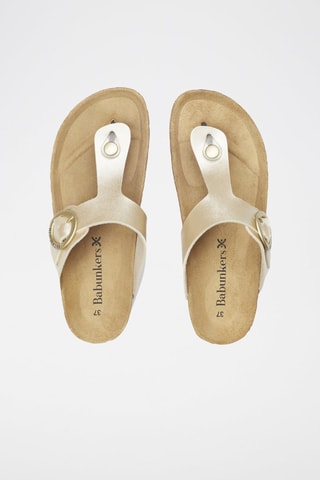 Mules en cuir 
Beige
