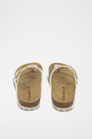 Mules en cuir 
Beige