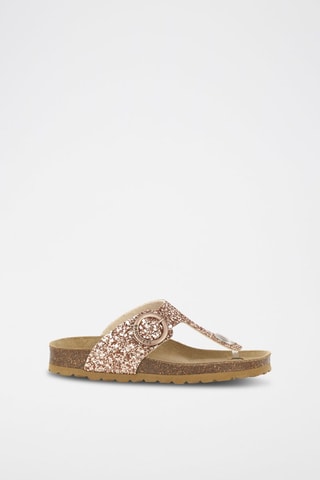 Mules en cuir 
Marron