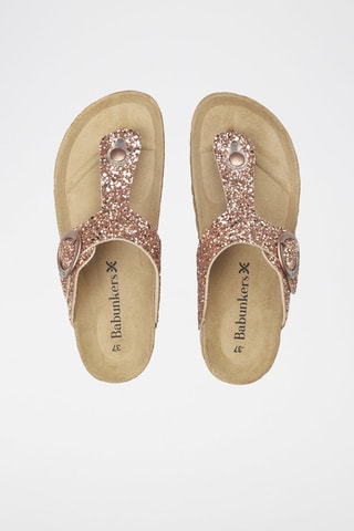 Mules en cuir 
Marron