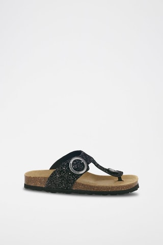 Mules en cuir 
Noir