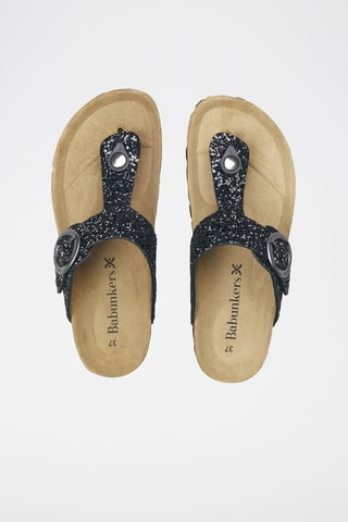 Mules en cuir 
Noir