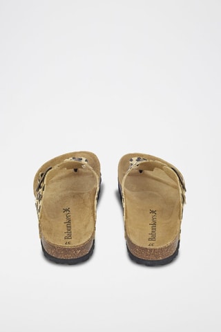 Mules en cuir 
Beige
