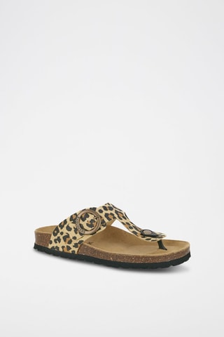 Mules en cuir 
Beige
