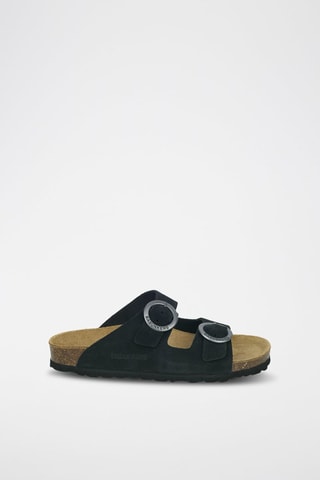 Mules en cuir 
Noir