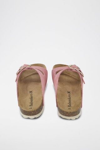 Mules en cuir 
Rose