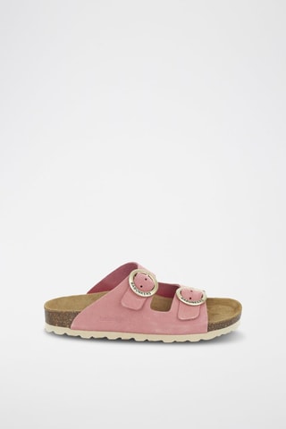 Mules en cuir 
Rose