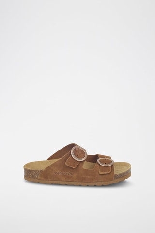 Mules en cuir 
Marron