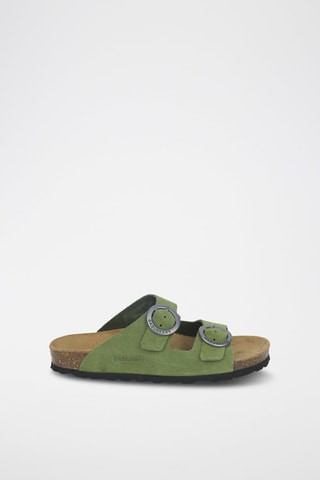 Mules cuir 
Vert