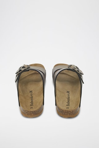 Mules en cuir 
Beige