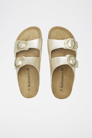 Mules en cuir  
Beige
