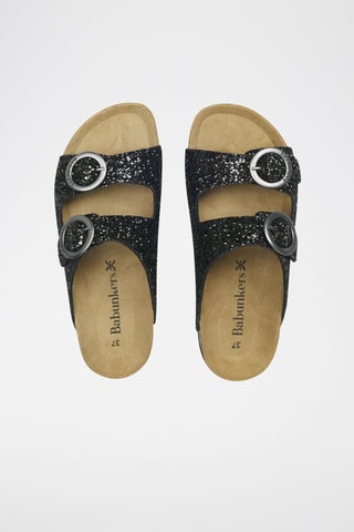 Mules en cuir 
Noir