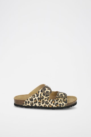 Mules en cuir 
Marron