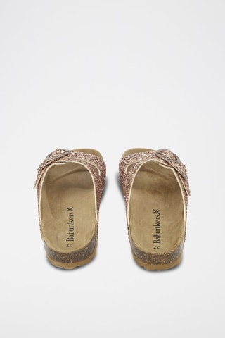 Mules en cuir 
Rose