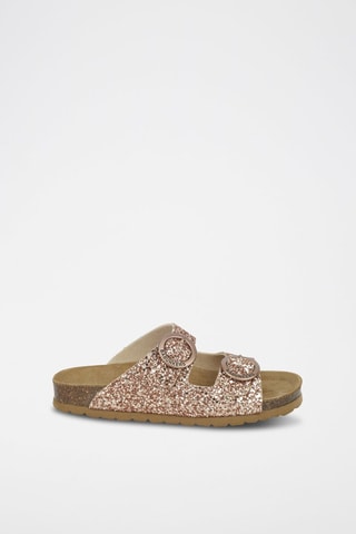 Mules en cuir 
Rose