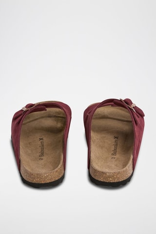 Mules en nubuck - Bordeaux