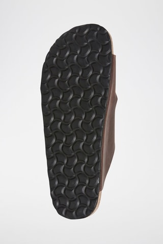 Mules en cuir - Marron foncé