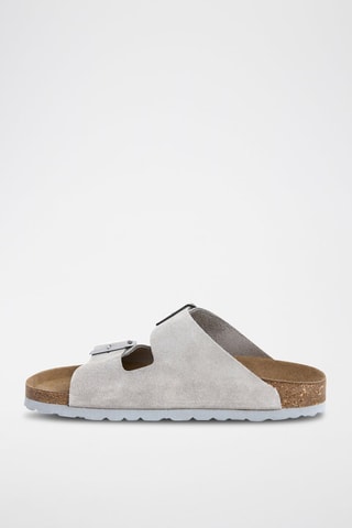 Mules en nubuck - Gris
