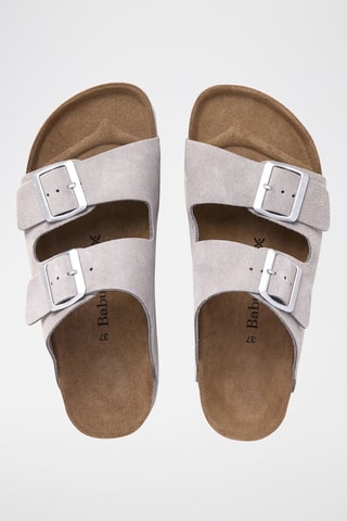 Mules en nubuck - Gris