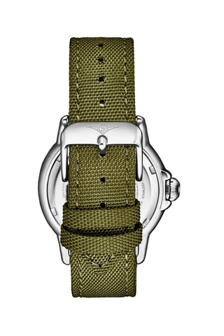 Montre automatique en nylon Vert et argenté