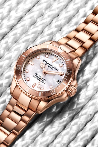 Montre à quartz en alliage et nacre Aquadiver